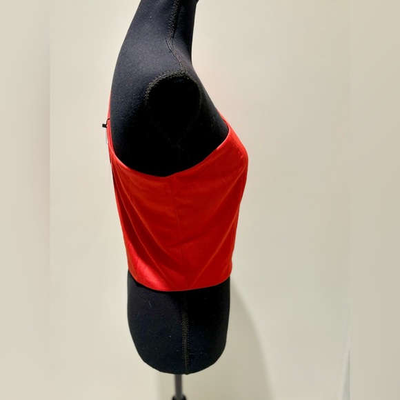 Sugarlips: Red crop top, one shoulder top - Picture 5 of 6